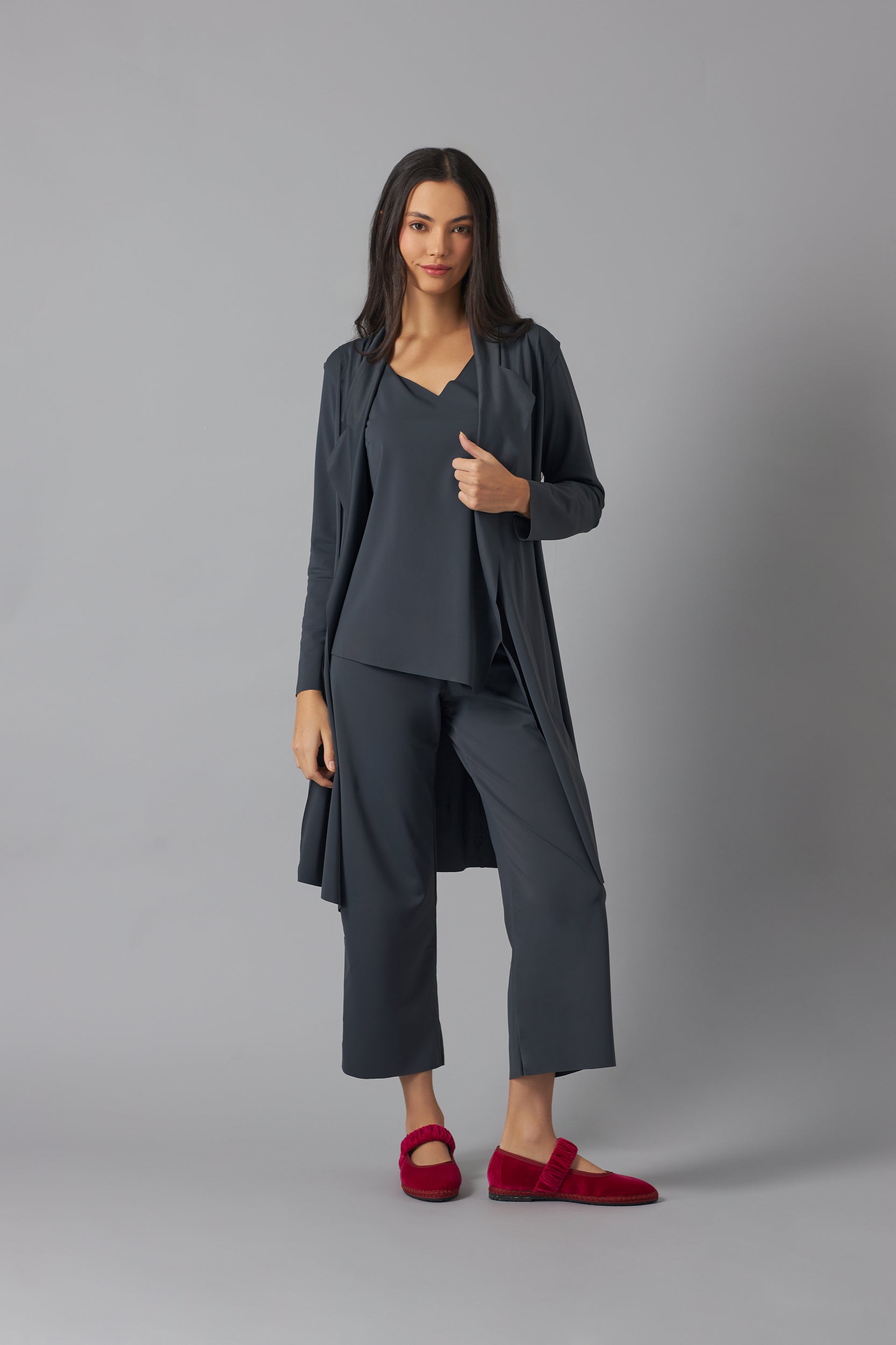 Wide leg trouser set | Gris Grafito |