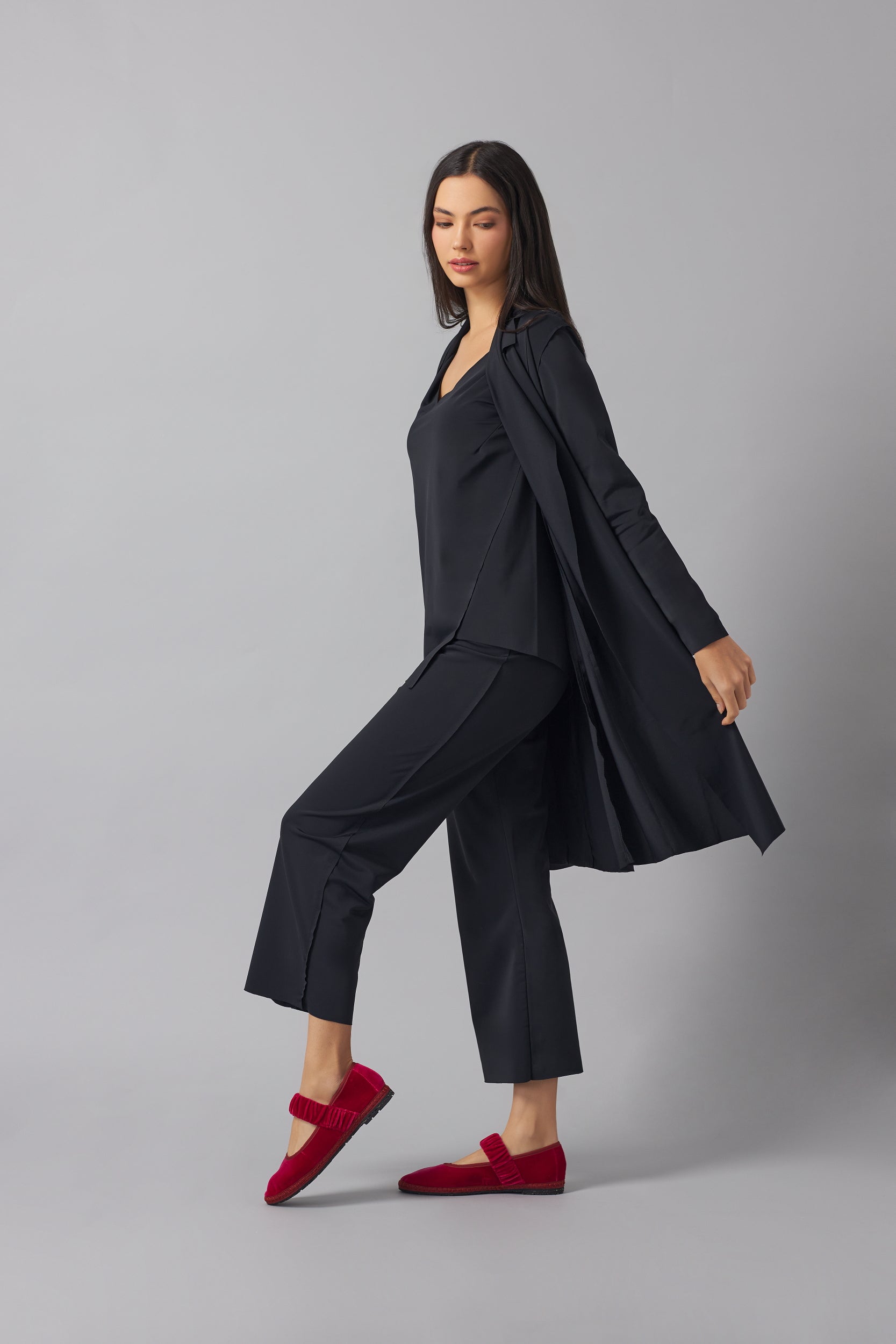 Wide leg trouser | Negro |