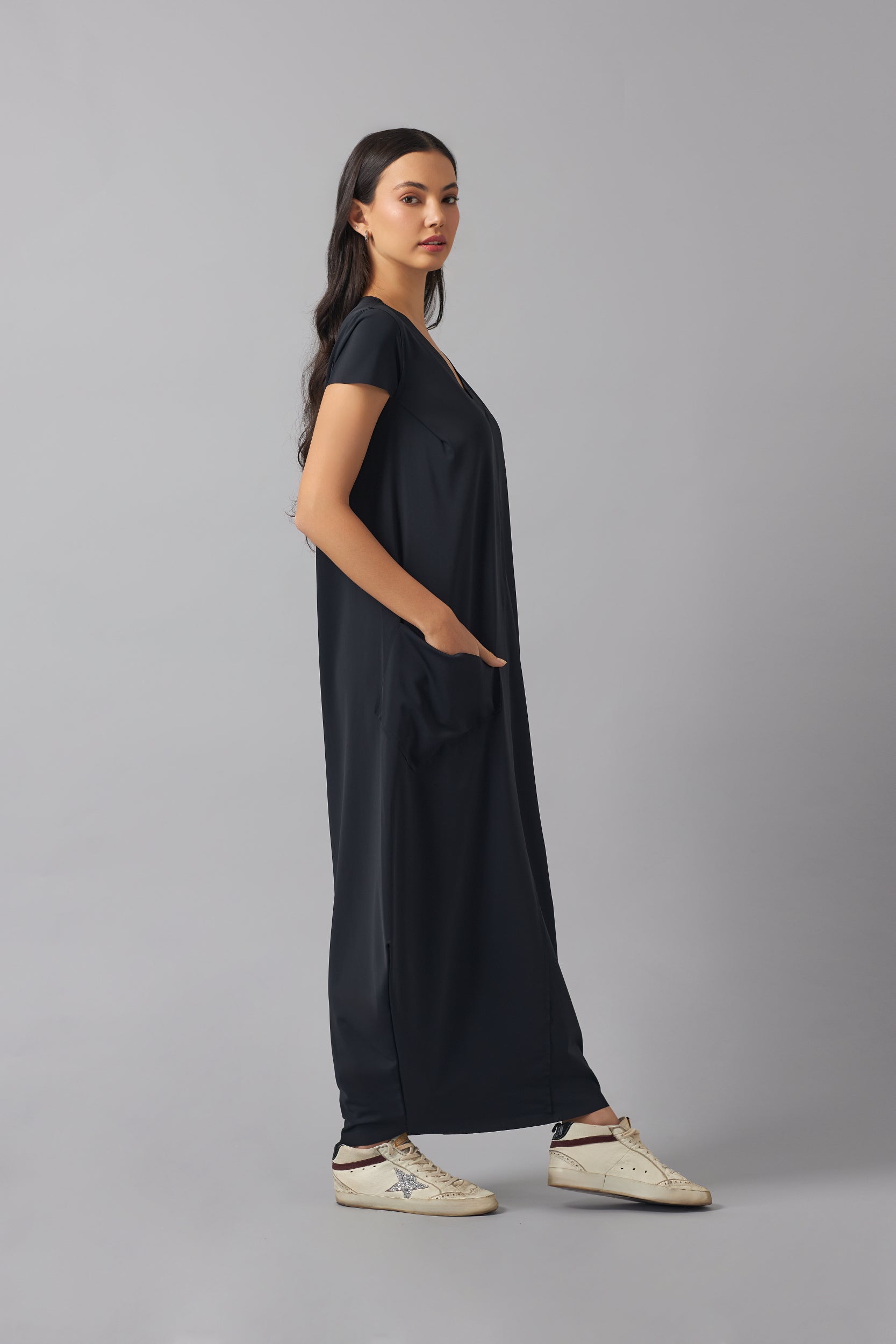 Effortless basic dress | Negro |