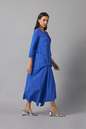 Destructured Midi Dress | Azul Rey |