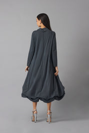 Asymmetric Threads Dress | Gris Grafito |