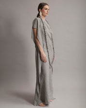 Senda Cotton Dress With Necklace | Gris |