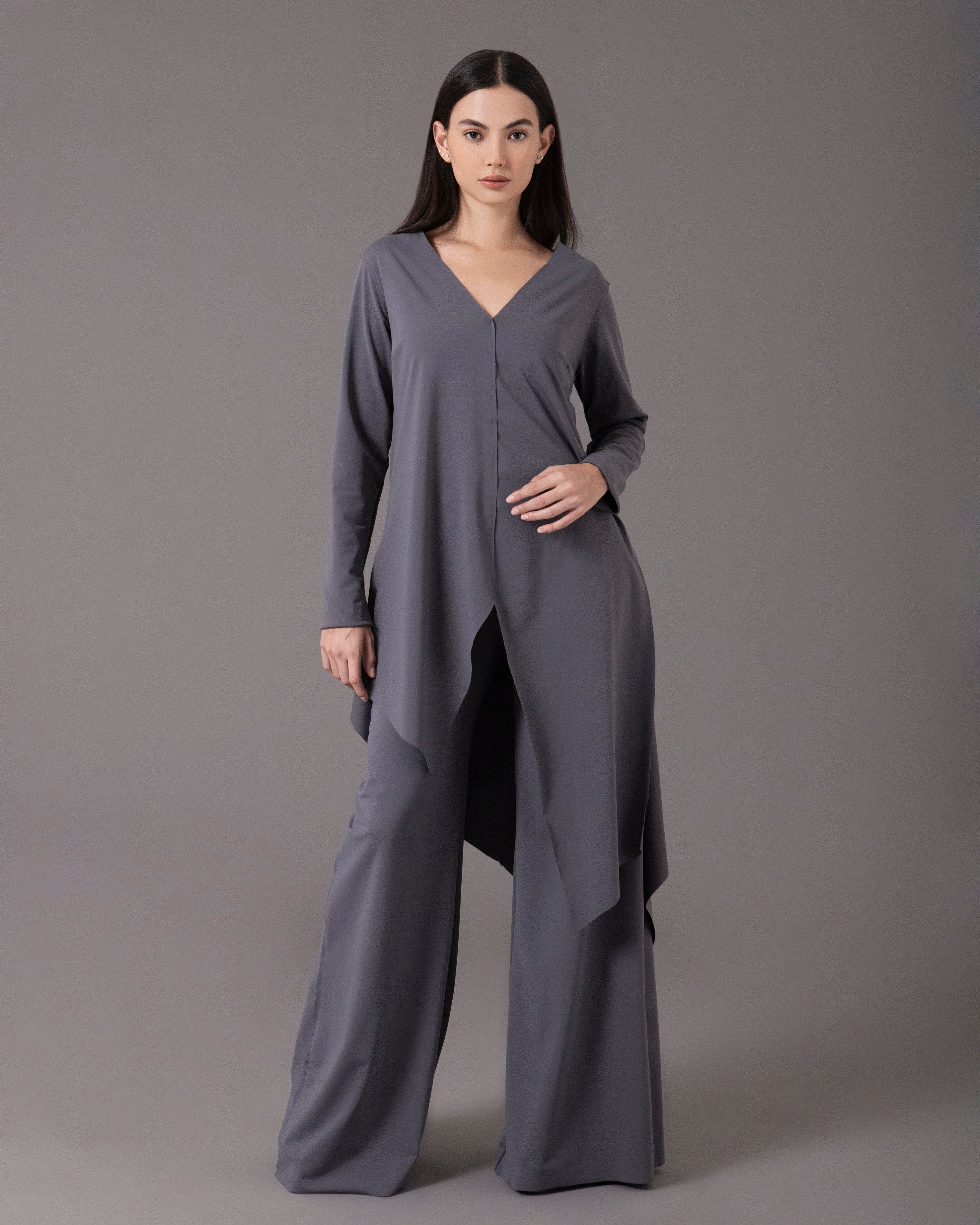 Bell bottom asymmetric set | Gris |