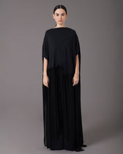 Asymmetric tunic with pants set | Negro |