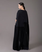 Asymmetric tunic with pants set | Negro |