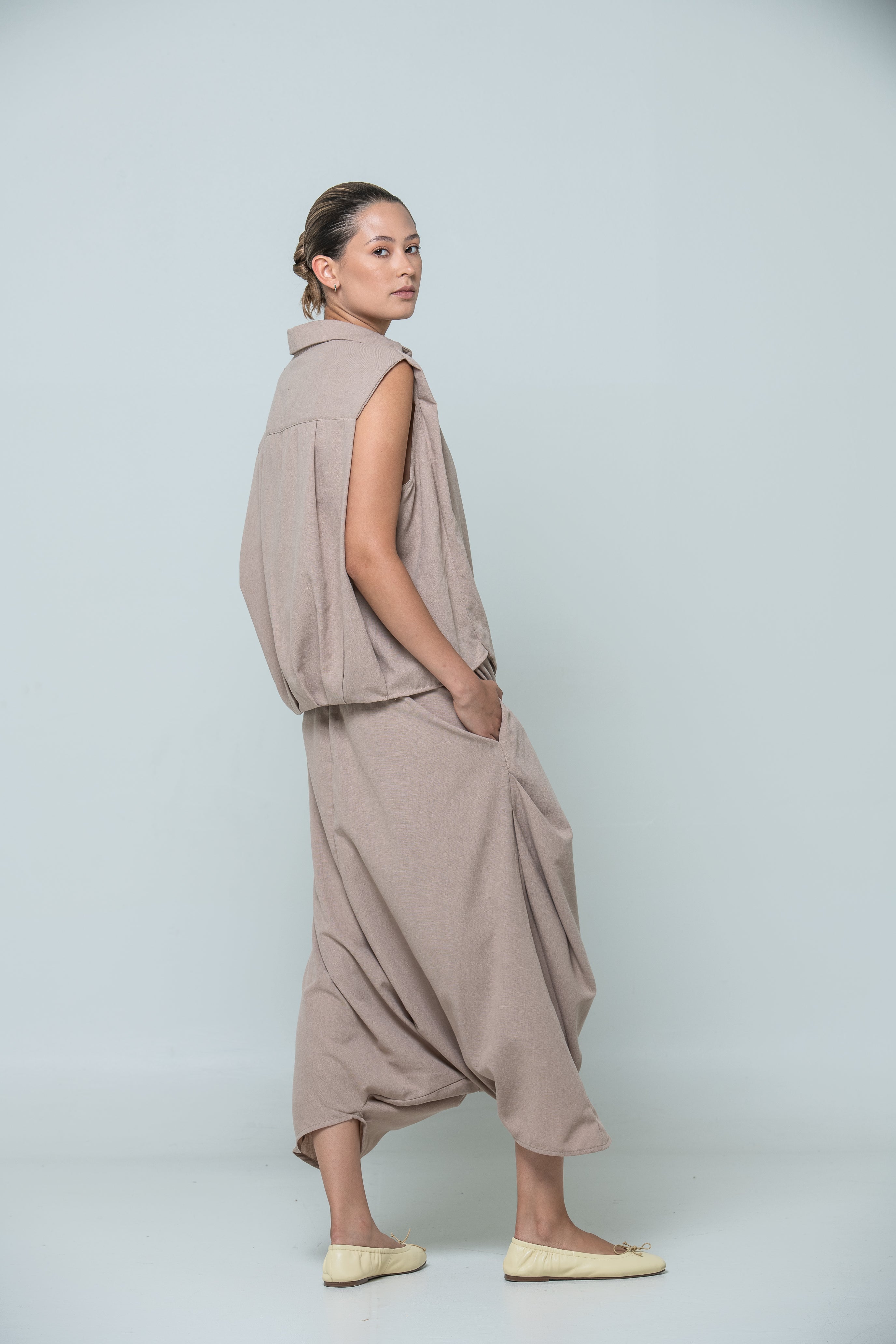 Lina Balloon Pants | Beige |